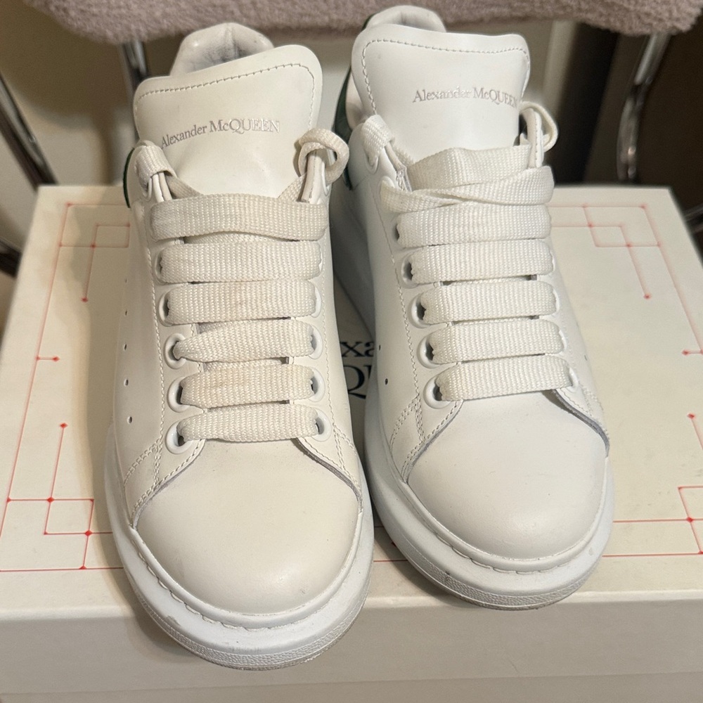 Alexander McQueen Classic White Lace-Up Sneakers